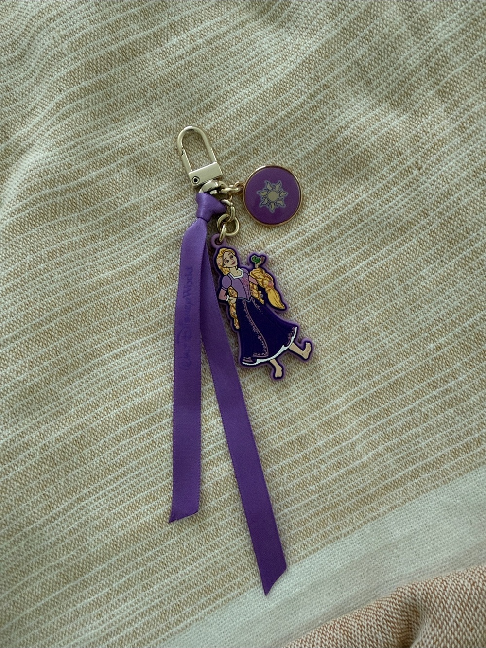 Disney Princess Rapunzel Ribbon Keychain Charm